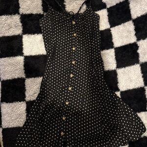 Y2K Polka Dot Black Dress